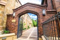 The University of Notre Dame, Sydney campus, image shows the main entrance at Broadway street. Royalty Free Stock Photo